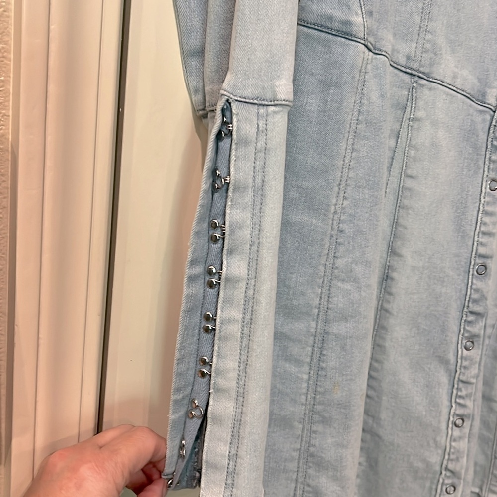 Free People Light Blue Long Sleeve Dress/Cardigan - Picture 7 of 10
